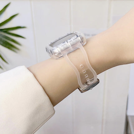 TPU Integrated Case Watch Band, For Apple Watch Series 9&8&7 41mm/SE2025&SE 2&6&SE&5&4 40mm, For Apple Watch Series 9&8&7 45mm/SE2025&SE 2&6&SE&5&4 44mm - DealBuddy