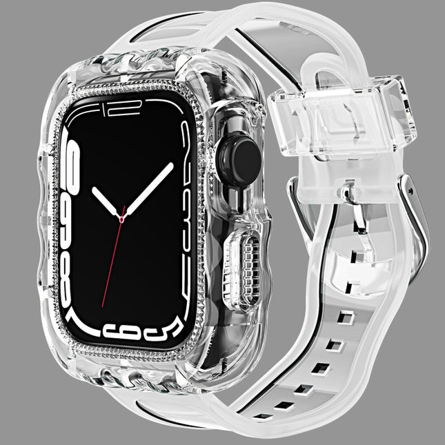 TPU Integrated Case Watch Band, For Apple Watch Series 9&8&7 41mm/SE2025&SE 2&6&SE&5&4 40mm, For Apple Watch Series 9&8&7 45mm/SE2025&SE 2&6&SE&5&4 44mm - DealBuddy