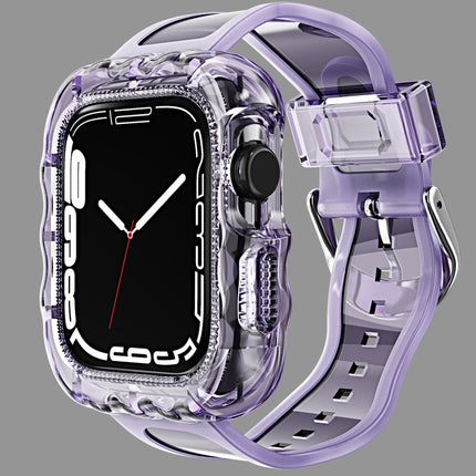 TPU Integrated Case Watch Band, For Apple Watch Series 9&8&7 41mm/SE2025&SE 2&6&SE&5&4 40mm, For Apple Watch Series 9&8&7 45mm/SE2025&SE 2&6&SE&5&4 44mm - DealBuddy
