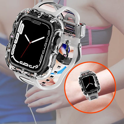 TPU Integrated Case Watch Band, For Apple Watch Series 9&8&7 41mm/SE2025&SE 2&6&SE&5&4 40mm, For Apple Watch Series 9&8&7 45mm/SE2025&SE 2&6&SE&5&4 44mm - DealBuddy