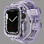 For Apple Watch Series 9&8&7 45mm/SE2025&SE 2&6&SE&5&4 44mm / Transparent Purple
