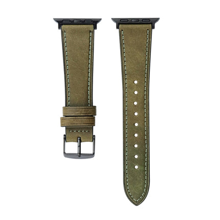 Crazy Horse Genuine Leather Watch Band, For Apple Watch Series 8&7 41mm / SE 2&6&SE&5&4 40mm, For Apple Watch Ultra 49mm / Series 8&7 45mm / SE 2&6&SE&5&4 44mm - DealBuddy