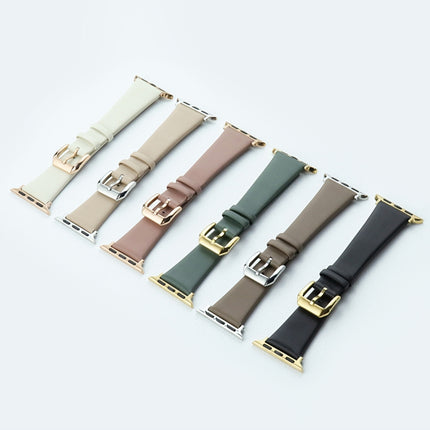 Silk Leather Watch Band, For Apple Watch Series 8&7 41mm / SE 2&6&SE&5&4 40mm, For Apple Watch Ultra 49mm / Series 8&7 45mm / SE 2&6&SE&5&4 44mm - DealBuddy