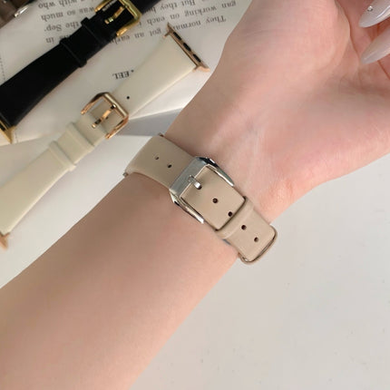 Silk Leather Watch Band, For Apple Watch Series 8&7 41mm / SE 2&6&SE&5&4 40mm, For Apple Watch Ultra 49mm / Series 8&7 45mm / SE 2&6&SE&5&4 44mm - DealBuddy