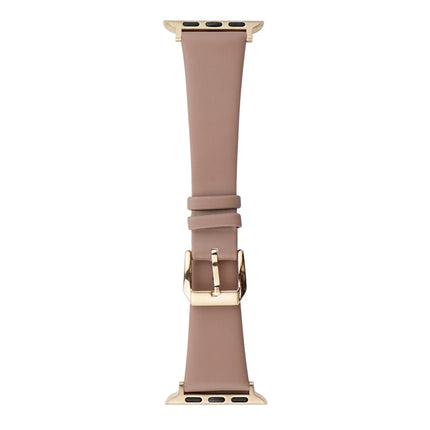 Silk Leather Watch Band, For Apple Watch Series 8&7 41mm / SE 2&6&SE&5&4 40mm, For Apple Watch Ultra 49mm / Series 8&7 45mm / SE 2&6&SE&5&4 44mm - DealBuddy