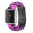 Paracord Plain Weave Hook And Loop Fastener Nylon Watch Band, For Apple Watch Series 8&7 41mm / SE 2&6&SE&5&4 40mm, For Apple Watch Ultra 49mm / Series 8&7 45mm / SE 2&6&SE&5&4 44mm - DealBuddy