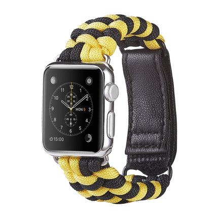 Paracord Plain Weave Hook And Loop Fastener Nylon Watch Band, For Apple Watch Series 8&7 41mm / SE 2&6&SE&5&4 40mm, For Apple Watch Ultra 49mm / Series 8&7 45mm / SE 2&6&SE&5&4 44mm - DealBuddy