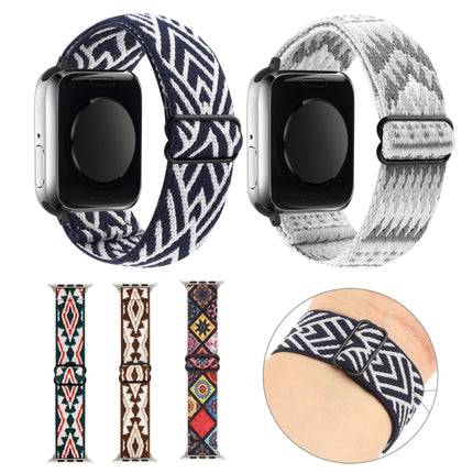 Ethnic Style Buckle Elastic Watch Band, For Apple Watch Series 7 41mm / 6 & SE & 5 & 4 40mm, For Apple Watch Ultra 49mm / Series 8&7 45mm / SE 2&6&SE&5&4 44mm - DealBuddy