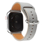 Solid Color Genuine Leather Watchband, For Apple Watch Series 7 41mm / 6 & SE & 5 & 4 40mm / 3 & 2 & 1 38mm, For Apple Watch Series 7 45mm / 6 & SE & 5 & 4 44mm / 3 & 2 & 1 42mm - DealBuddy
