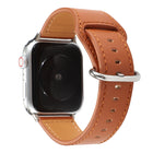Solid Color Genuine Leather Watchband, For Apple Watch Series 7 41mm / 6 & SE & 5 & 4 40mm / 3 & 2 & 1 38mm, For Apple Watch Series 7 45mm / 6 & SE & 5 & 4 44mm / 3 & 2 & 1 42mm - DealBuddy