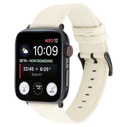 Cowhide Texture Leather Watchband, For Apple Watch Series 8&7 41mm / SE 2&6&SE&5&4 40mm / 3&2&1 38mm, For Apple Watch Series 7 45mm / 6 & SE & 5 & 4 44mm / 3 & 2 & 1 42mm, For Apple Watch Series 7 41mm / 6 & SE & 5 & 4 40mm / 3 & 2 & 1 38mm            ... - DealBuddy