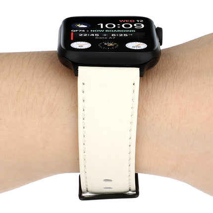 Cowhide Texture Leather Watchband, For Apple Watch Series 8&7 41mm / SE 2&6&SE&5&4 40mm / 3&2&1 38mm, For Apple Watch Series 7 45mm / 6 & SE & 5 & 4 44mm / 3 & 2 & 1 42mm, For Apple Watch Series 7 41mm / 6 & SE & 5 & 4 40mm / 3 & 2 & 1 38mm            ... - DealBuddy