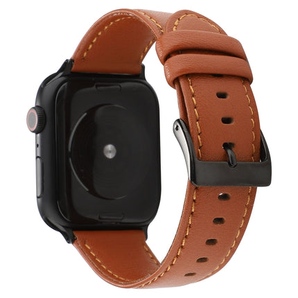 Cowhide Texture Leather Watchband, For Apple Watch Series 8&7 41mm / SE 2&6&SE&5&4 40mm / 3&2&1 38mm, For Apple Watch Series 7 45mm / 6 & SE & 5 & 4 44mm / 3 & 2 & 1 42mm, For Apple Watch Series 7 41mm / 6 & SE & 5 & 4 40mm / 3 & 2 & 1 38mm            ... - DealBuddy
