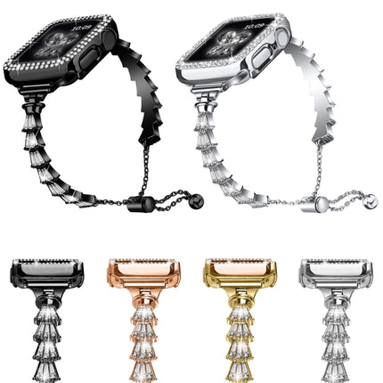 Full Diamond Crown Metal Watch Band, For Apple Watch Series 8&7 45mm / SE 2&6&SE&5&4 44mm, For Apple Watch Series 8&7 41mm / SE 2&6&SE&5&4 40mm - DealBuddy