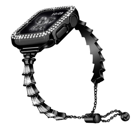 Full Diamond Crown Metal Watch Band, For Apple Watch Series 8&7 45mm / SE 2&6&SE&5&4 44mm, For Apple Watch Series 8&7 41mm / SE 2&6&SE&5&4 40mm - DealBuddy
