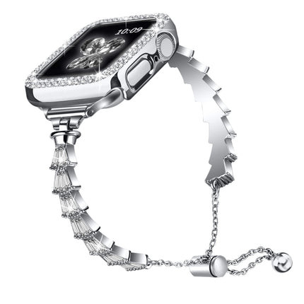 Full Diamond Crown Metal Watch Band, For Apple Watch Series 8&7 45mm / SE 2&6&SE&5&4 44mm, For Apple Watch Series 8&7 41mm / SE 2&6&SE&5&4 40mm - DealBuddy