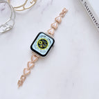For Apple Watch Series 8&7 41mm / SE 2&6&SE&5&4 40mm / Heart Rose