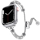 Full Diamond Metal Bracelet Watch Band, For Apple Watch Series 8&7 45mm / SE 2&6&SE&5&4 44mm, For Apple Watch Series 8&7 41mm / SE 2&6&SE&5&4 40mm - DealBuddy