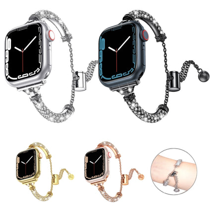 Full Diamond Metal Bracelet Watch Band, For Apple Watch Series 8&7 45mm / SE 2&6&SE&5&4 44mm, For Apple Watch Series 8&7 41mm / SE 2&6&SE&5&4 40mm - DealBuddy