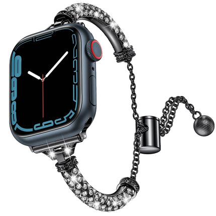 Full Diamond Metal Bracelet Watch Band, For Apple Watch Series 8&7 45mm / SE 2&6&SE&5&4 44mm, For Apple Watch Series 8&7 41mm / SE 2&6&SE&5&4 40mm - DealBuddy