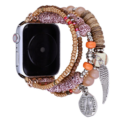 Beaded Posey Wings Bracelet Watch Band, For Apple Watch Series 8&7 45mm / SE 2&6&SE&5&4 44mm, For Apple Watch Series 8&7 41mm / SE 2&6&SE&5&4 40mm - DealBuddy