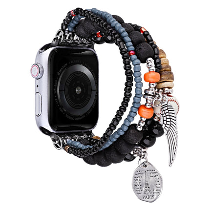 Beaded Posey Wings Bracelet Watch Band, For Apple Watch Series 8&7 45mm / SE 2&6&SE&5&4 44mm, For Apple Watch Series 8&7 41mm / SE 2&6&SE&5&4 40mm - DealBuddy
