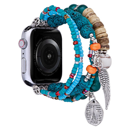 Beaded Posey Wings Bracelet Watch Band, For Apple Watch Series 8&7 45mm / SE 2&6&SE&5&4 44mm, For Apple Watch Series 8&7 41mm / SE 2&6&SE&5&4 40mm - DealBuddy