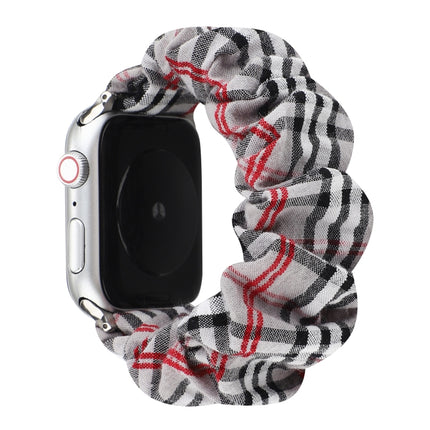Plaid Flower Pattern Cloth Hair Ring Watchband, For Apple Watch Ultra 49mm / Series 8&7 45mm / SE 2&6&SE&5&4 44mm / 3&2&1 42mm, For Apple Watch Series 8&7 41mm / SE 2&6&SE&5&4 40mm / 3&2&1 38mm                                                           ... - DealBuddy