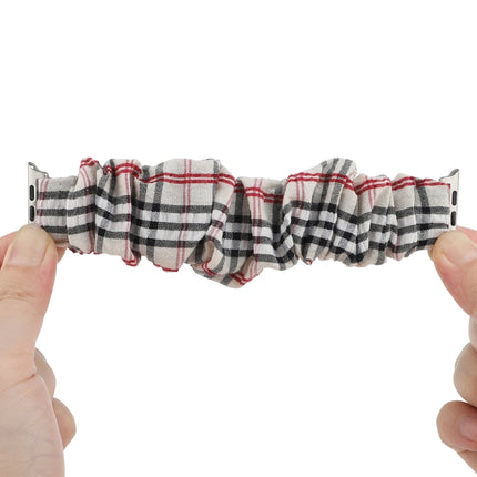 Plaid Flower Pattern Cloth Hair Ring Watchband, For Apple Watch Ultra 49mm / Series 8&7 45mm / SE 2&6&SE&5&4 44mm / 3&2&1 42mm, For Apple Watch Series 8&7 41mm / SE 2&6&SE&5&4 40mm / 3&2&1 38mm                                                           ... - DealBuddy