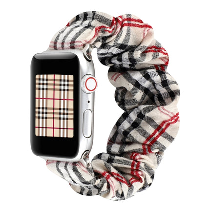 Plaid Flower Pattern Cloth Hair Ring Watchband, For Apple Watch Ultra 49mm / Series 8&7 45mm / SE 2&6&SE&5&4 44mm / 3&2&1 42mm, For Apple Watch Series 8&7 41mm / SE 2&6&SE&5&4 40mm / 3&2&1 38mm                                                           ... - DealBuddy