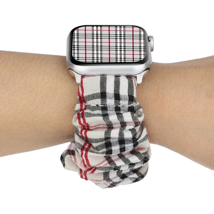 Plaid Flower Pattern Cloth Hair Ring Watchband, For Apple Watch Ultra 49mm / Series 8&7 45mm / SE 2&6&SE&5&4 44mm / 3&2&1 42mm, For Apple Watch Series 8&7 41mm / SE 2&6&SE&5&4 40mm / 3&2&1 38mm                                                           ... - DealBuddy