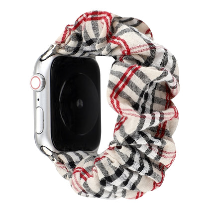 Plaid Flower Pattern Cloth Hair Ring Watchband, For Apple Watch Ultra 49mm / Series 8&7 45mm / SE 2&6&SE&5&4 44mm / 3&2&1 42mm, For Apple Watch Series 8&7 41mm / SE 2&6&SE&5&4 40mm / 3&2&1 38mm                                                           ... - DealBuddy