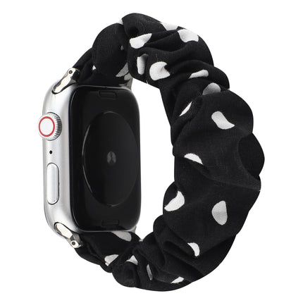 Cloth + Stainless Steel Hair Ring Watchband, For Apple Watch Series 7 41mm / 6 & SE & 5 & 4 40mm / 3 & 2 & 1 38mm, For Apple Watch Series 7 45mm / 6 & SE & 5 & 4 44mm / 3 & 2 & 1 42mm, For Apple Watch Series 8&7 41mm / SE 2&6&SE&5&4 40mm / 3&2&1 38mm - DealBuddy