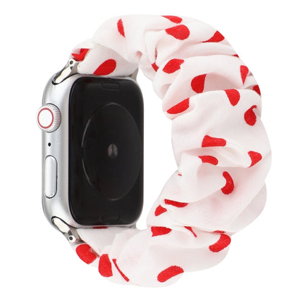 Cloth + Stainless Steel Hair Ring Watchband, For Apple Watch Series 7 41mm / 6 & SE & 5 & 4 40mm / 3 & 2 & 1 38mm, For Apple Watch Series 7 45mm / 6 & SE & 5 & 4 44mm / 3 & 2 & 1 42mm, For Apple Watch Series 8&7 41mm / SE 2&6&SE&5&4 40mm / 3&2&1 38mm - DealBuddy