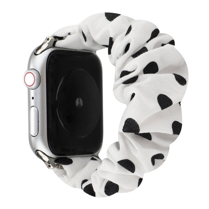 Cloth + Stainless Steel Hair Ring Watchband, For Apple Watch Series 7 41mm / 6 & SE & 5 & 4 40mm / 3 & 2 & 1 38mm, For Apple Watch Series 7 45mm / 6 & SE & 5 & 4 44mm / 3 & 2 & 1 42mm, For Apple Watch Series 8&7 41mm / SE 2&6&SE&5&4 40mm / 3&2&1 38mm - DealBuddy