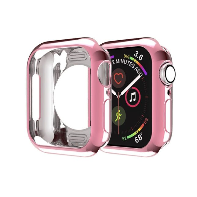 Plating TPU Round Hole Hollowing Protective Case, For Apple Watch Series 3 & 2 & 1 38mm, For Apple Watch Series 6 / 5 / 4 / SE 2025 / 2023 / 2022 44mm - DealBuddy