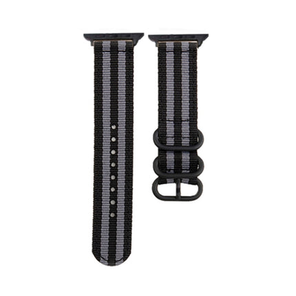 Black Buckle Canvas Watch Band, For Apple Watch Series 8&7 41mm, For Apple Watch Series 8&7 45mm - DealBuddy