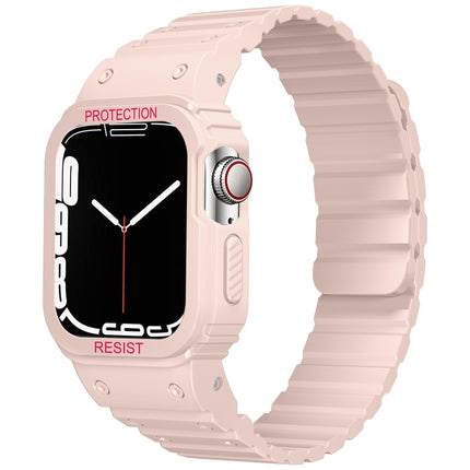 Silicone Integrated Frame Watch Band, For Apple Watch Series 8&7 41mm / SE 2&6&SE&5&4 40mm, For Apple Watch Ultra 49mm, For Apple Watch Series 8&7 45mm / SE 2&6&SE&5&4 44mm - DealBuddy