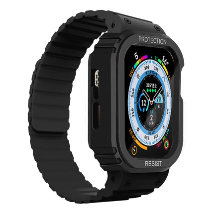 Silicone Integrated Frame Watch Band, For Apple Watch Series 8&7 41mm / SE 2&6&SE&5&4 40mm, For Apple Watch Ultra 49mm, For Apple Watch Series 8&7 45mm / SE 2&6&SE&5&4 44mm - DealBuddy
