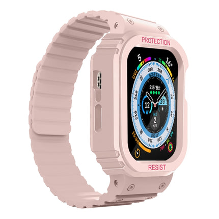Silicone Integrated Frame Watch Band, For Apple Watch Series 8&7 41mm / SE 2&6&SE&5&4 40mm, For Apple Watch Ultra 49mm, For Apple Watch Series 8&7 45mm / SE 2&6&SE&5&4 44mm - DealBuddy