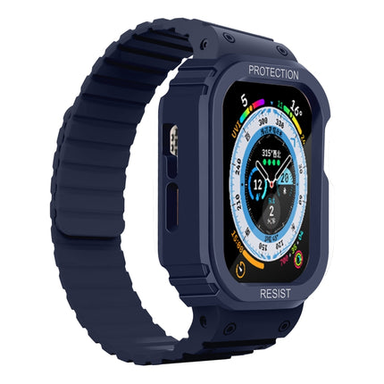 Silicone Integrated Frame Watch Band, For Apple Watch Series 8&7 41mm / SE 2&6&SE&5&4 40mm, For Apple Watch Ultra 49mm, For Apple Watch Series 8&7 45mm / SE 2&6&SE&5&4 44mm - DealBuddy