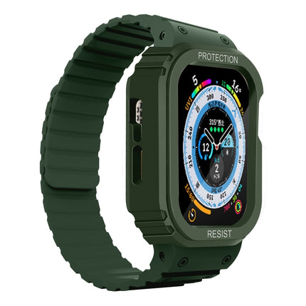 Silicone Integrated Frame Watch Band, For Apple Watch Series 8&7 41mm / SE 2&6&SE&5&4 40mm, For Apple Watch Ultra 49mm, For Apple Watch Series 8&7 45mm / SE 2&6&SE&5&4 44mm - DealBuddy