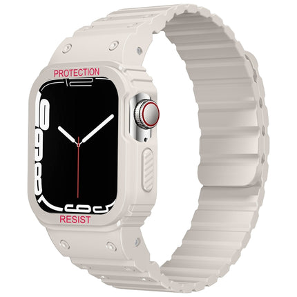 Silicone Integrated Frame Watch Band, For Apple Watch Series 8&7 41mm / SE 2&6&SE&5&4 40mm, For Apple Watch Ultra 49mm, For Apple Watch Series 8&7 45mm / SE 2&6&SE&5&4 44mm - DealBuddy