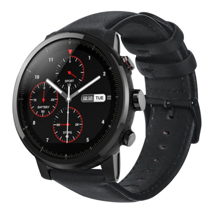 Oil Wax Genuine Leather Watch Band, For Amazfit GTR 47mm / Pace / Stratos, For Amazfit 2 Stratos, For Ticwatch Pro / E2 / S2, For Pebble Gen 1, For Pebble Time - DealBuddy