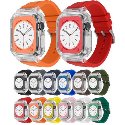 Crystal Clear Polycarbonate Case Silicone Watch Band - DealBuddy