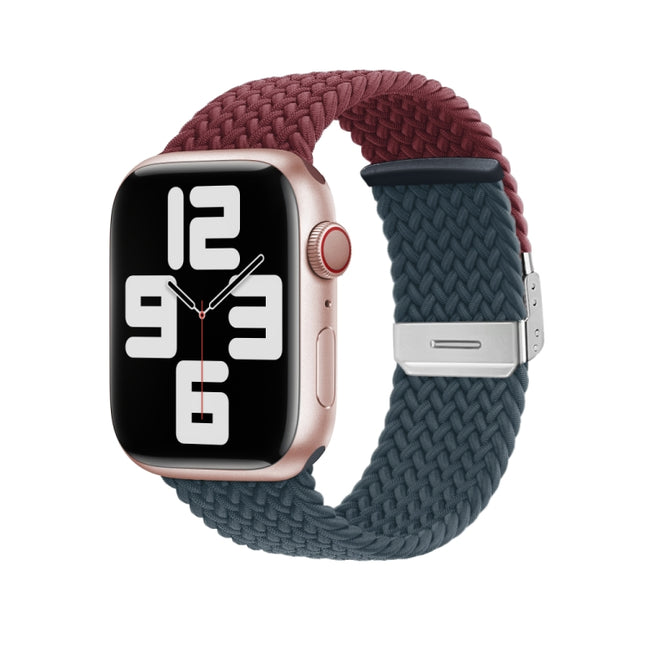 Nylon Braided Stitching Buckle Watch Band, For Apple Watch Series 8&7 41mm, For Apple Watch Series 8&7 45mm - DealBuddy