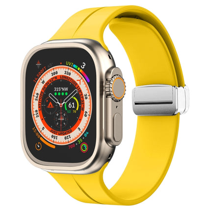 Magnetic Fold Clasp Silicone Watch Band, For Apple Watch Series 8&7 45mm, For Apple Watch Series 8&7 41mm - DealBuddy