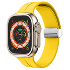 Magnetic Fold Clasp Silicone Watch Band, For Apple Watch Series 8&7 45mm, For Apple Watch Series 8&7 41mm - DealBuddy