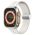 Magnetic Fold Clasp Silicone Watch Band, For Apple Watch Series 8&7 45mm, For Apple Watch Series 8&7 41mm - DealBuddy