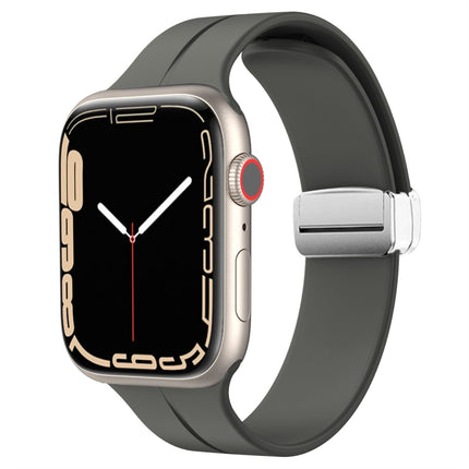 Magnetic Fold Clasp Silicone Watch Band